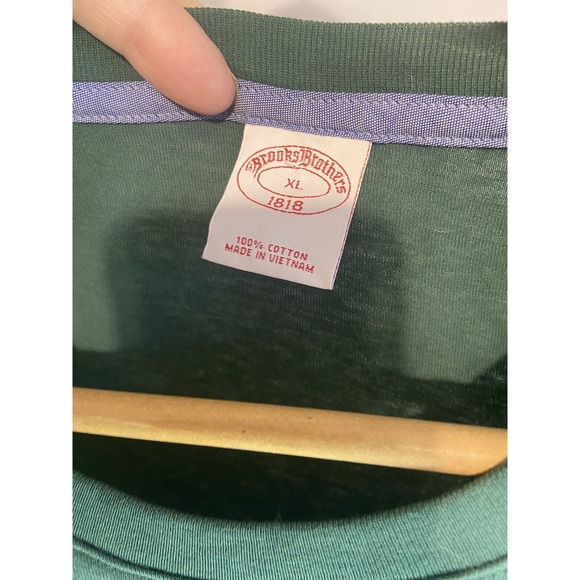 Men's Brooks Brothers Forest Green Long Sleeve Base Layer T-Shirt- Size XL - Picture 5 of 11